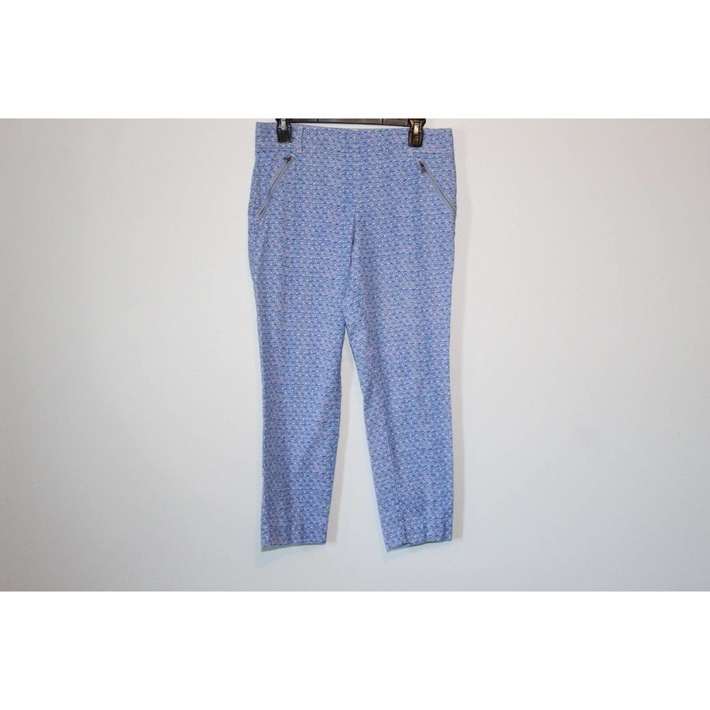 ✨2/$20 Cartonnier Sea Shell Print Charlie Trouser Pants Blue White 6 H14473 - Picture 2 of 16
